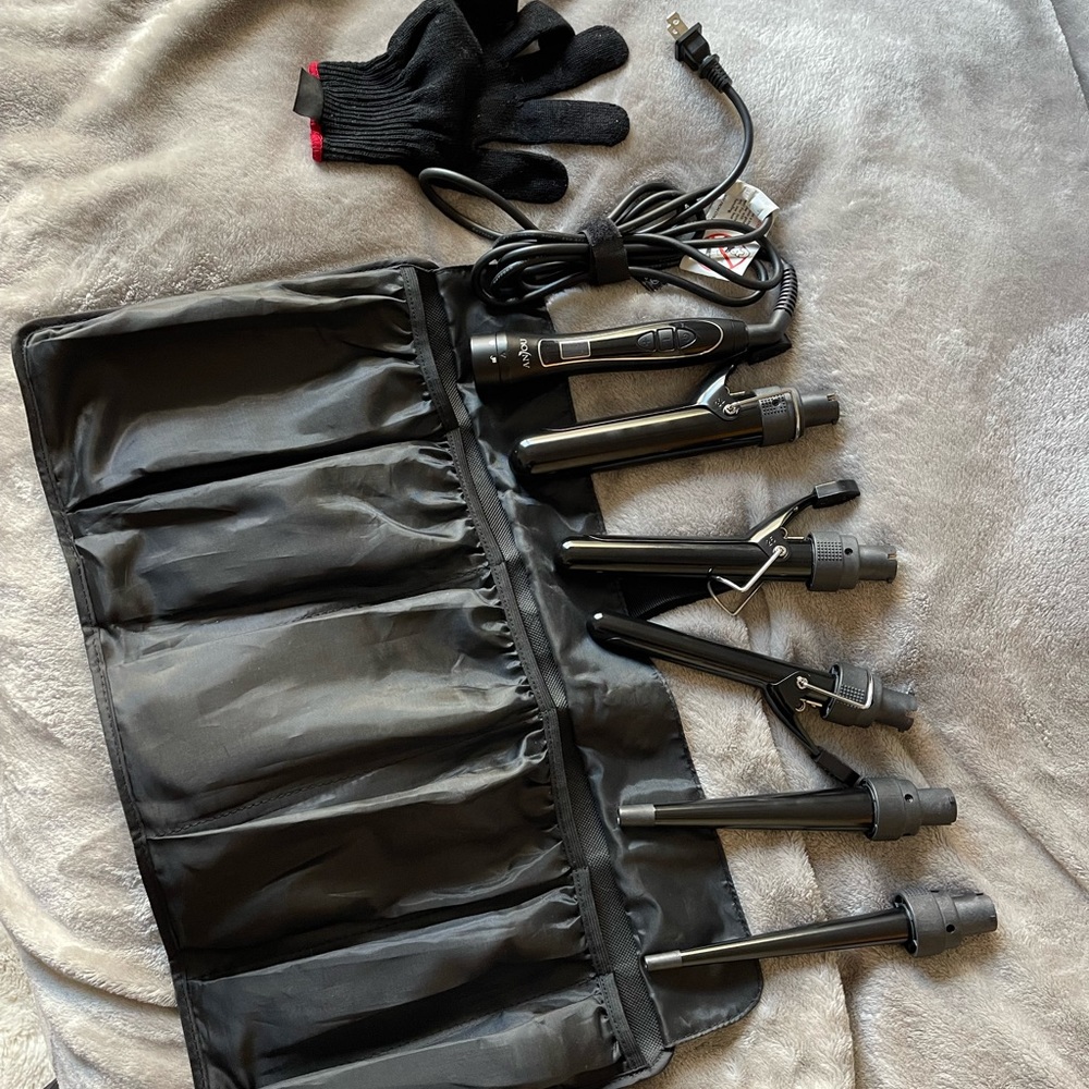 Anjou interchangeable curling iron / wand set